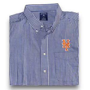 New York Mets‎ Antigua Long Sleeve Button-Down Shirt - 2XL